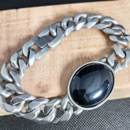 316L Stainless Steel Salman Khan Style Fashion Bracelet Black SB-2