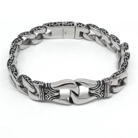 Fashion Silver Plated Thick Chain Bracelet for Men (SB-010)