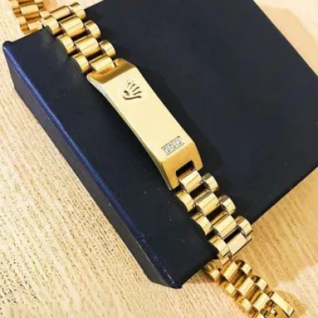 Men’s Stainless Steel Crown Jubilee Chain Bracelet (SB-017)